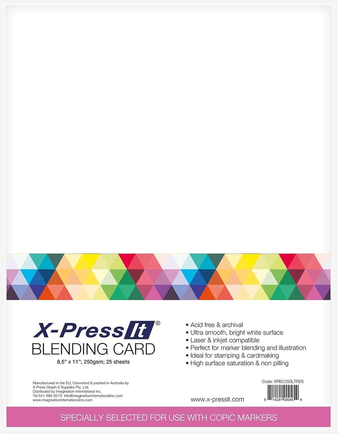 X-Press It Blending Card Paper - 25 Sheets (8.5 x 11 Inches)